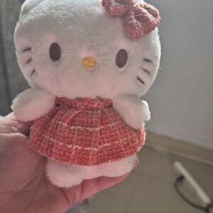 Hello Kitty Plush Toy with Red Dress
